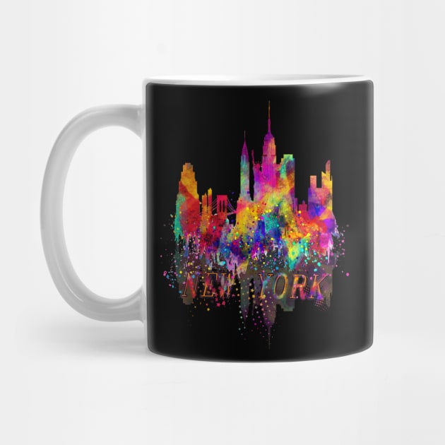 New york skyline colorful souvenir by MarrinerAlex